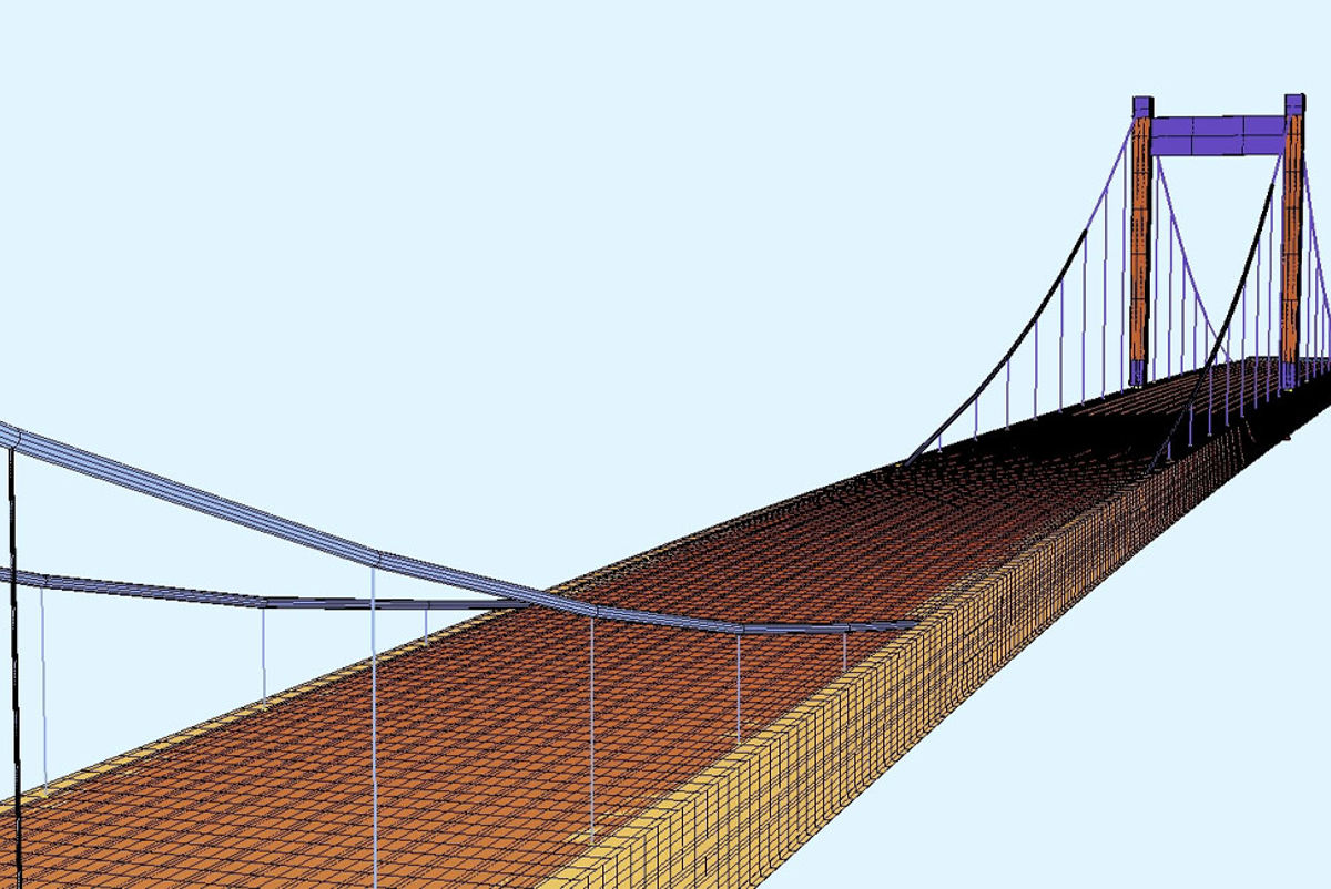 Model of the Friedrich-Ebert bridge