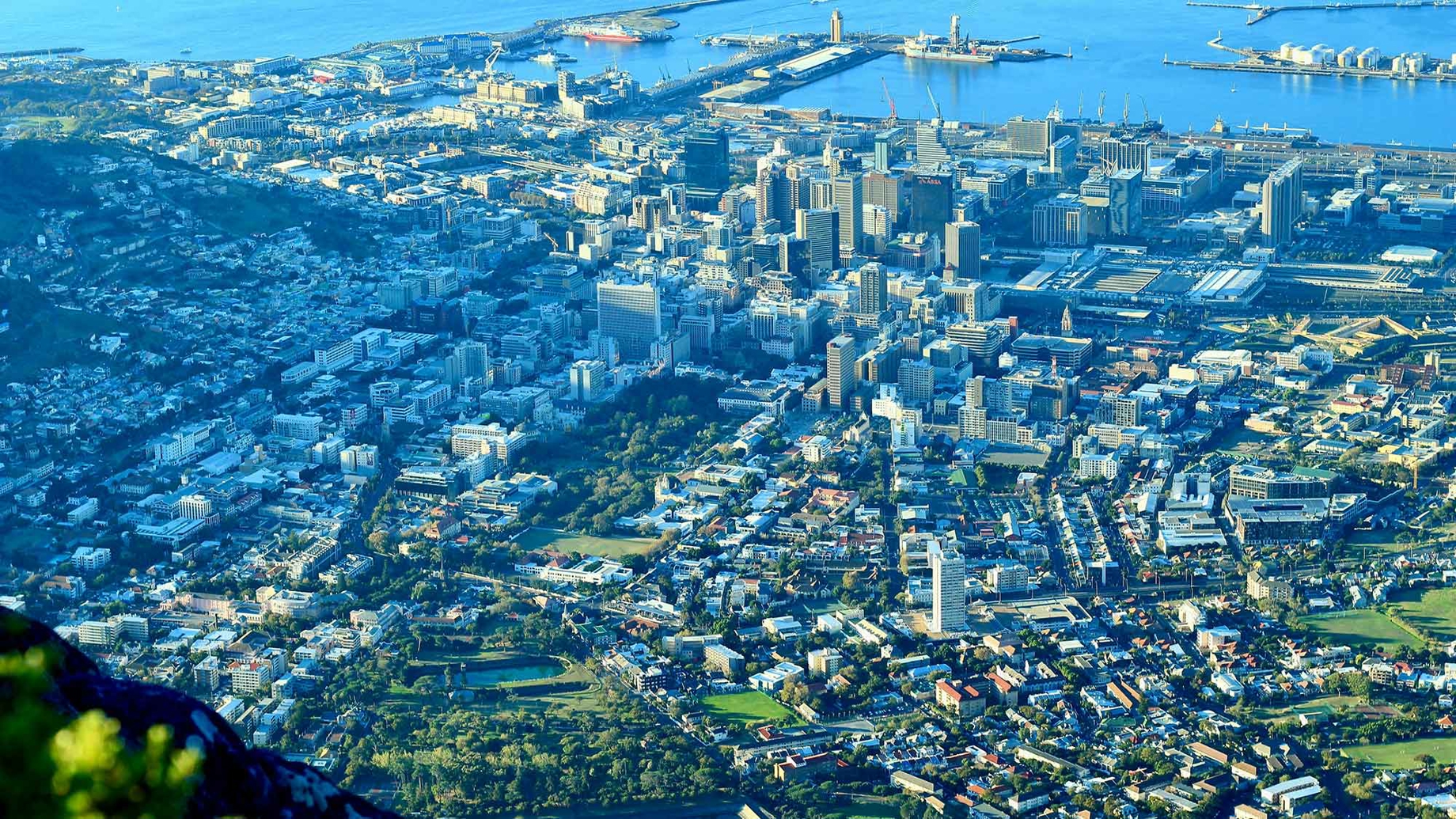 Aerial photo of Cape Town