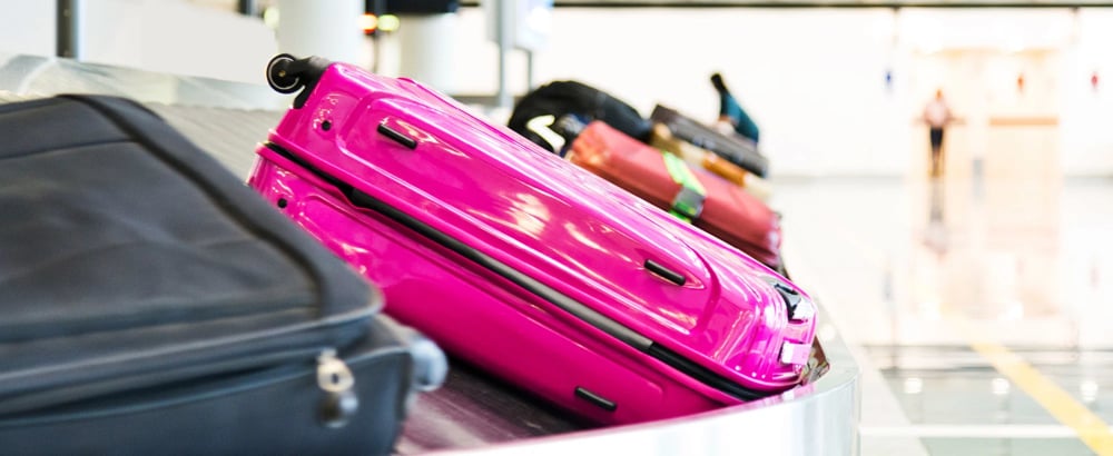 Luggage on a carousel