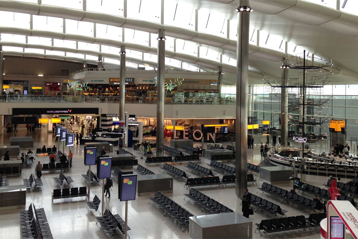 Inside terminal 2 at Heathrow