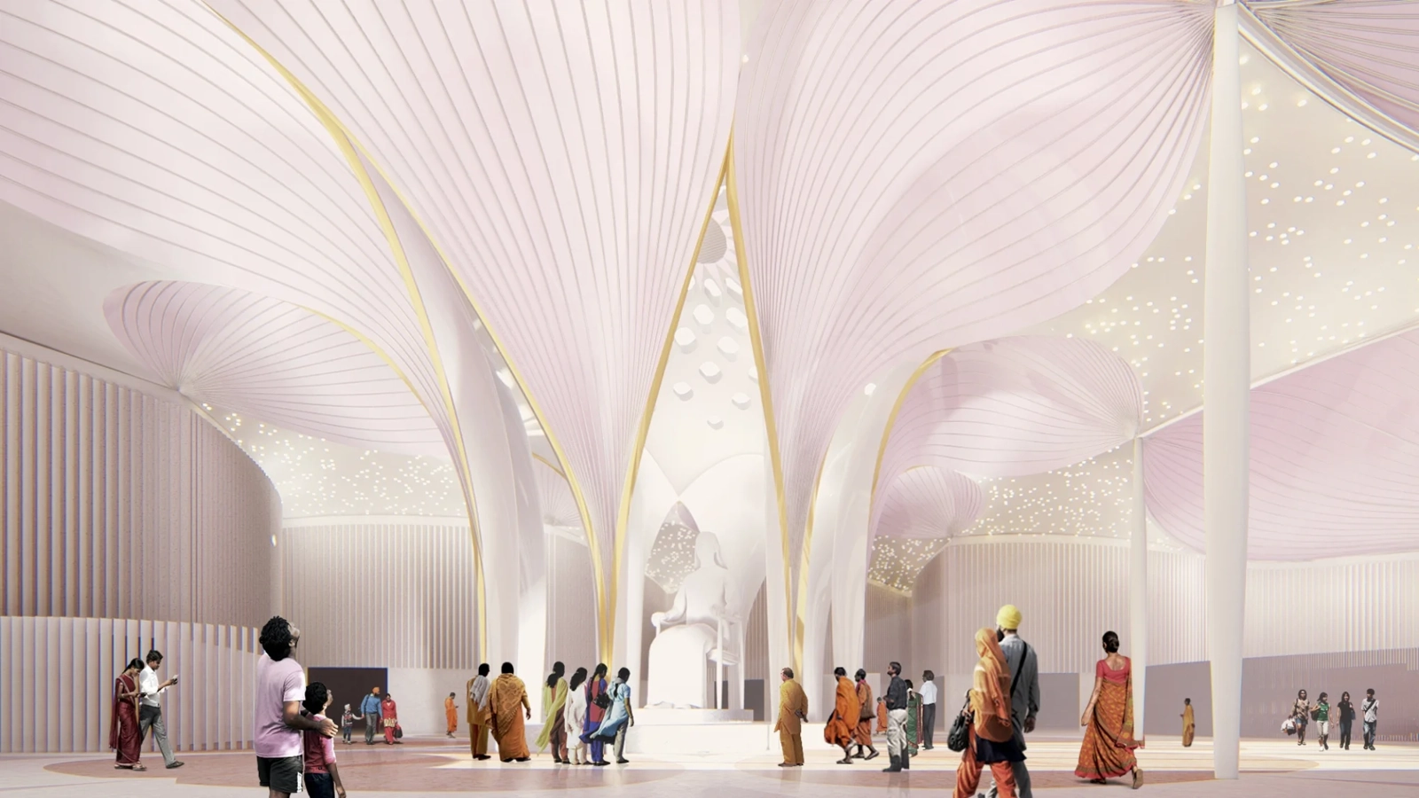CGI of the inside of the Hindu Heritage Experience