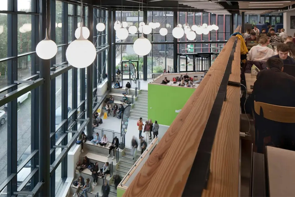 Galleria space in a university building in Strathclyde