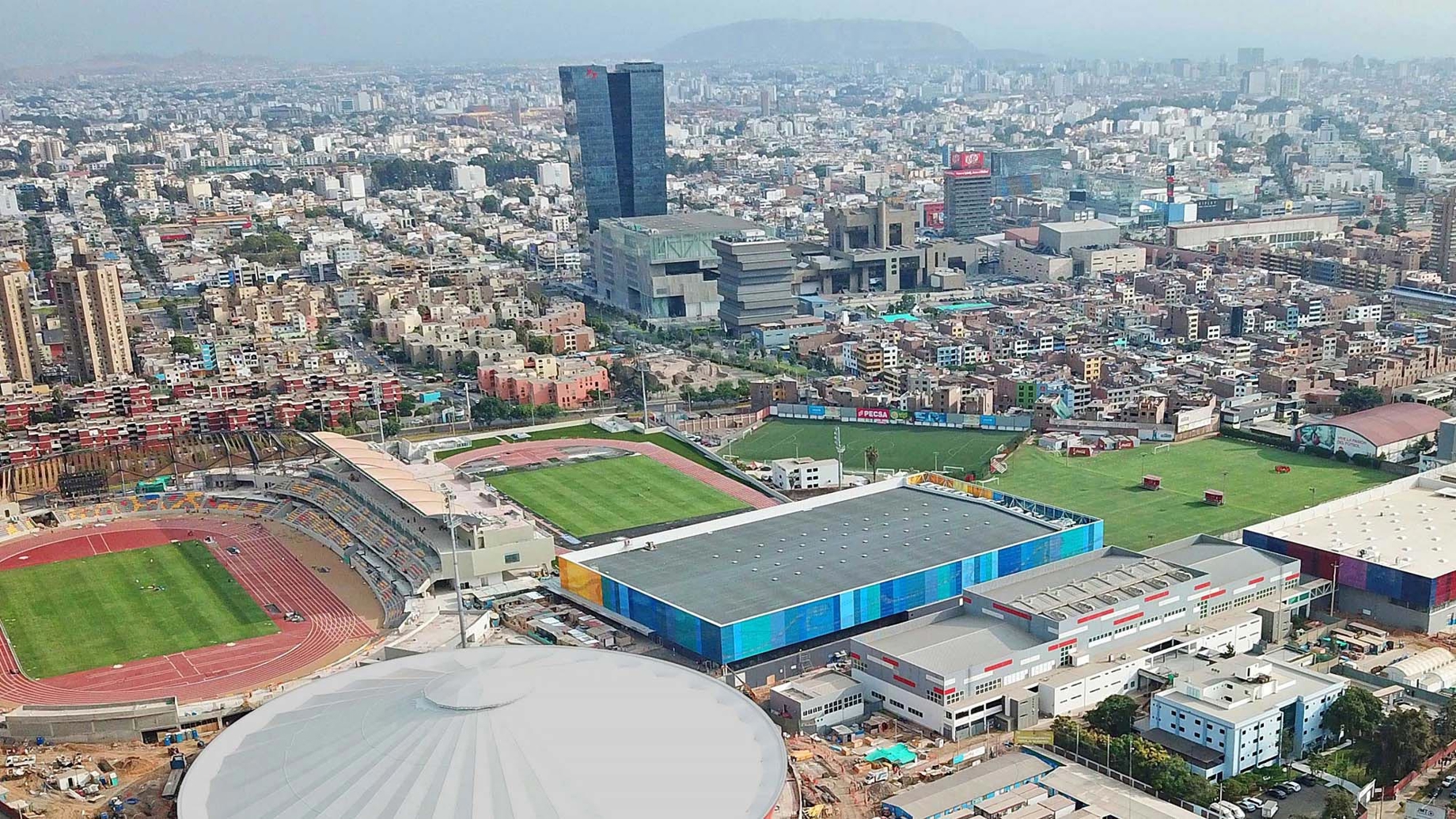 Aerial view of the 2019 Lima Games site