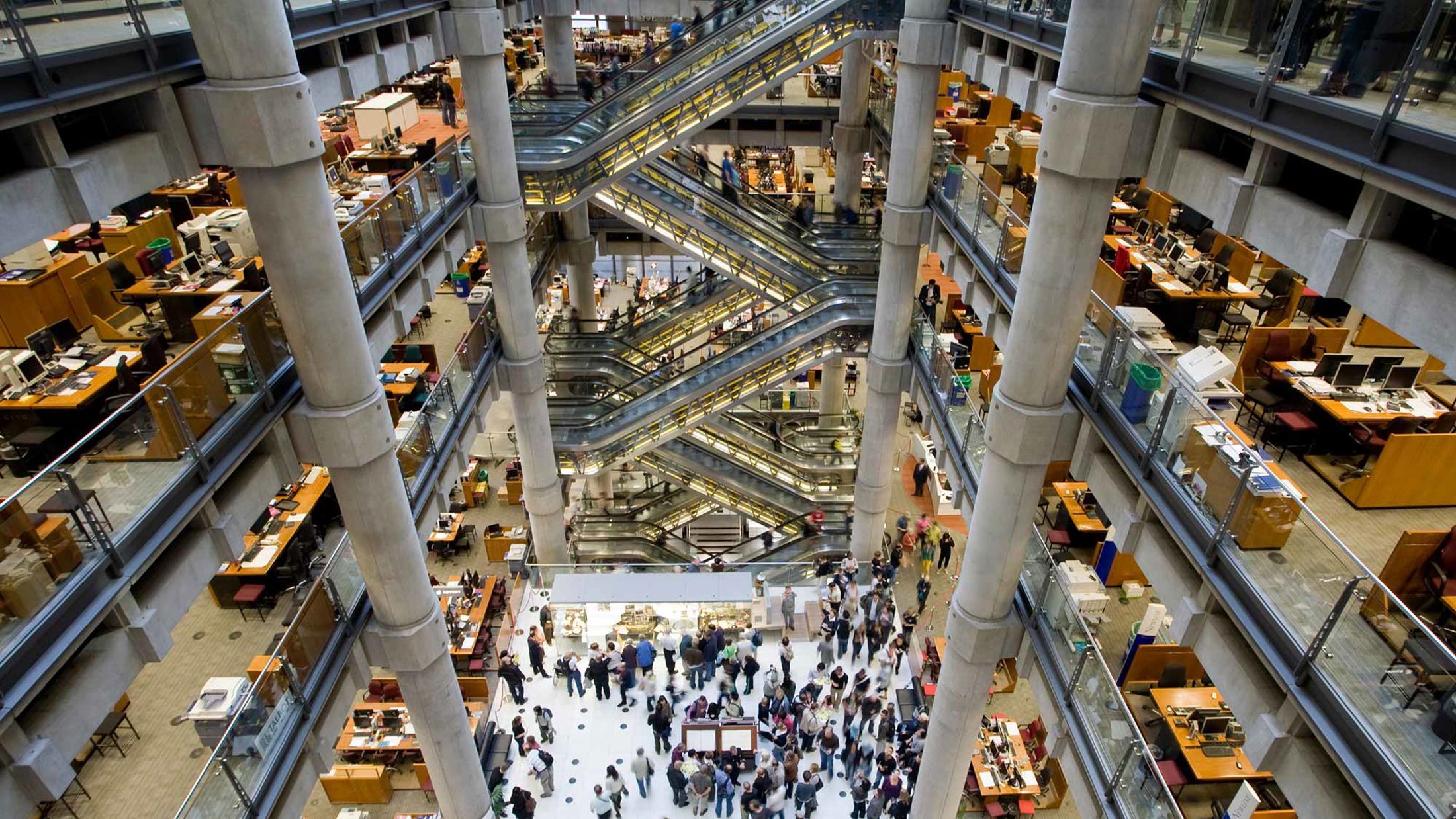 Interior view of the Lloyds of London building