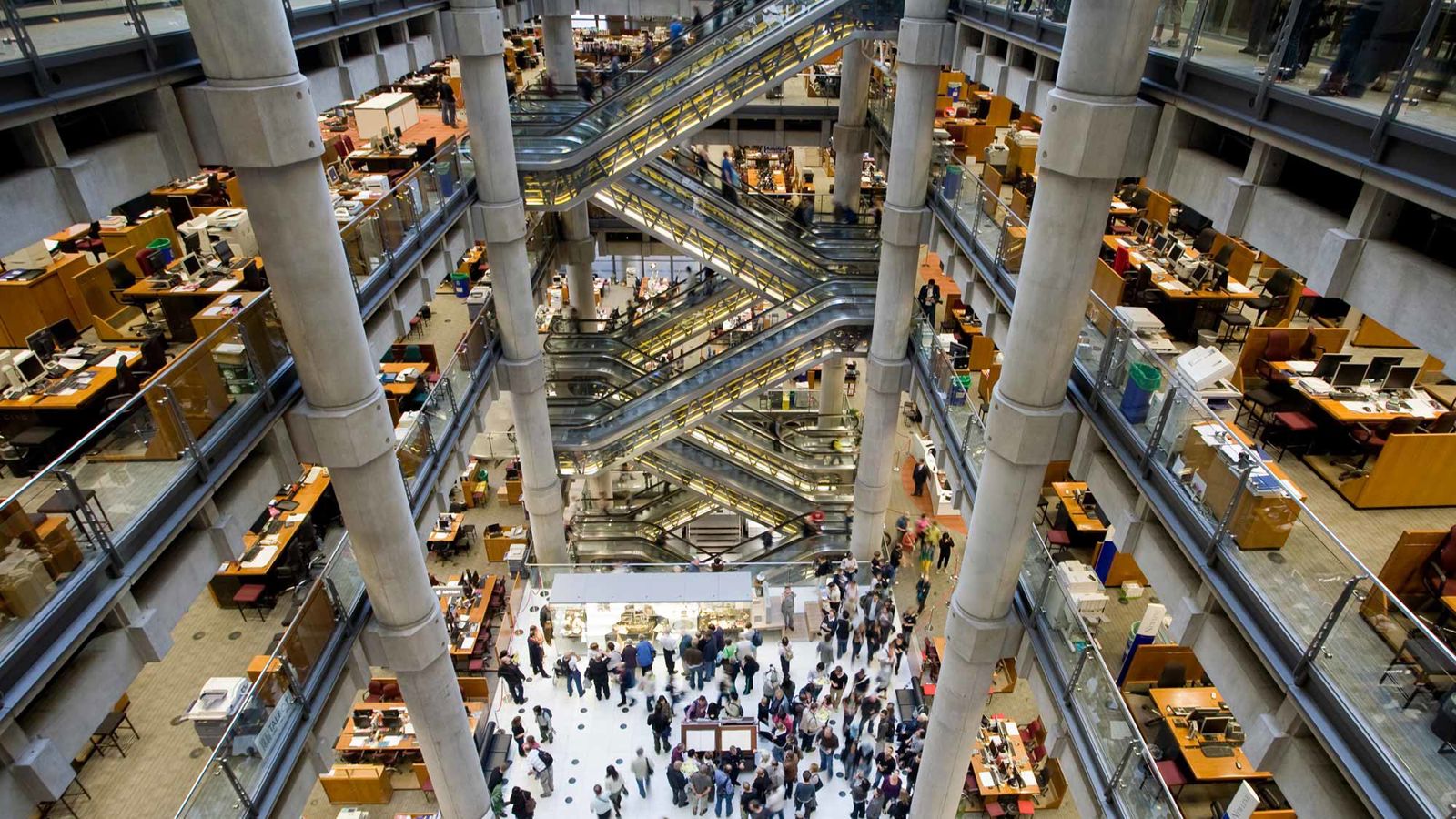 Interior view of the Lloyds of London building