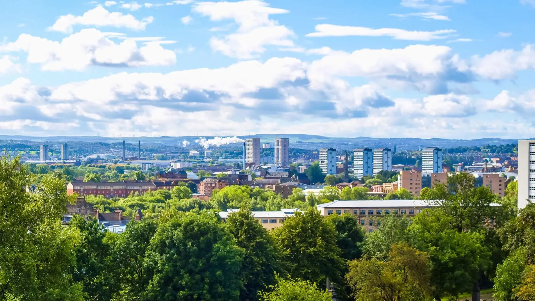 Glasgow city skyline