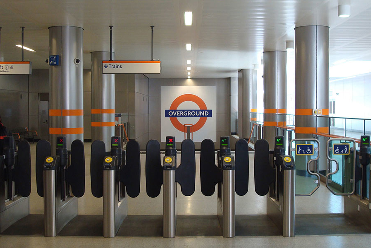 London overground station entrance