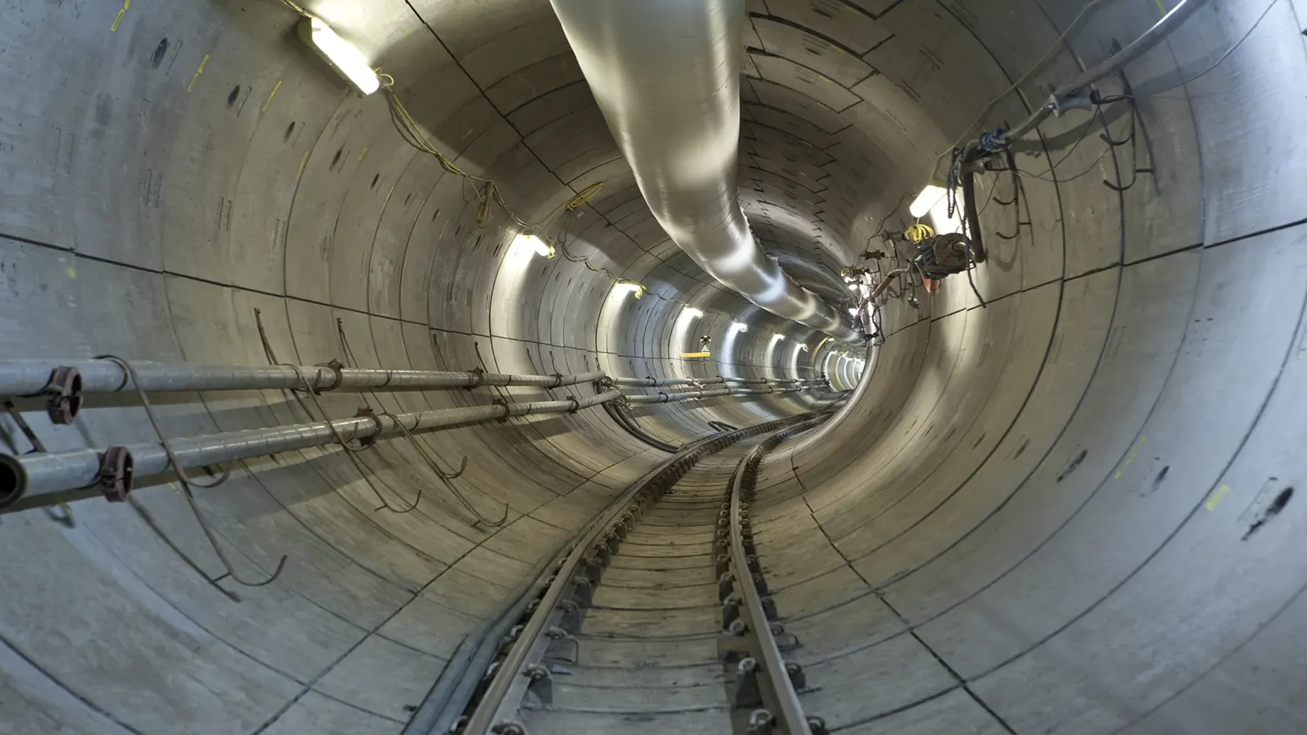 Image looking through London power tunnels