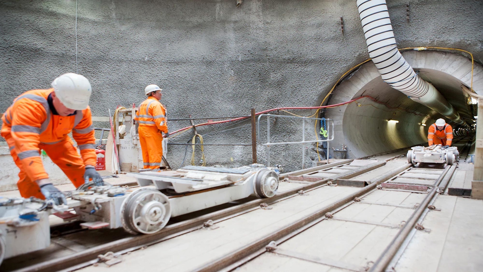 Power tunnels under construction