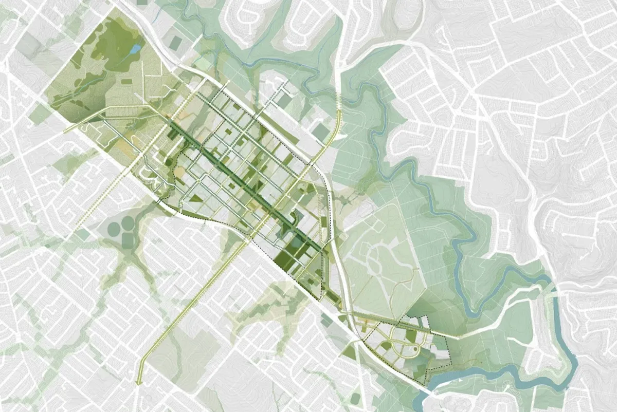 Map of an open space framework