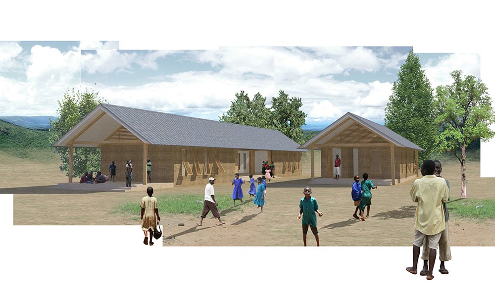 Design drawing of the school