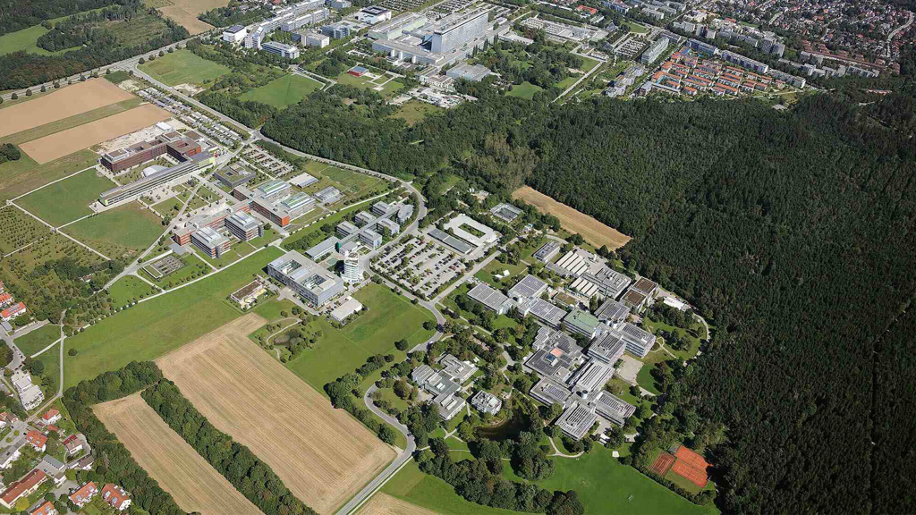 Max plancks martinsried campus aerial shot