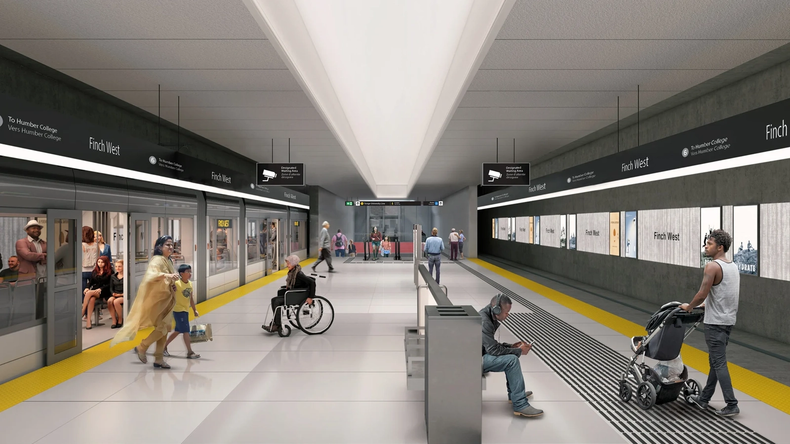 CGI of Metrolinx Finch West Light Rail Transit. Credit: Mosaic Transit Group