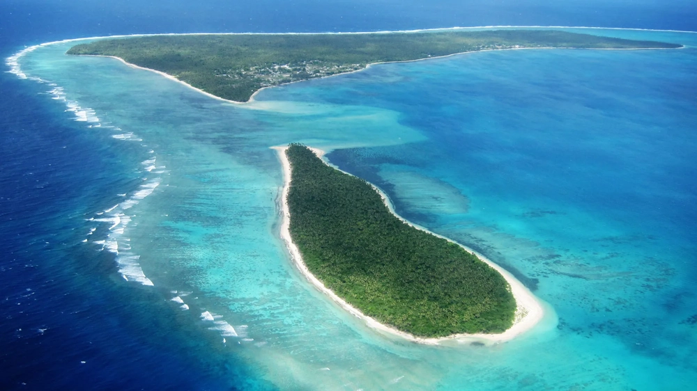 An aerial view of Tonga island