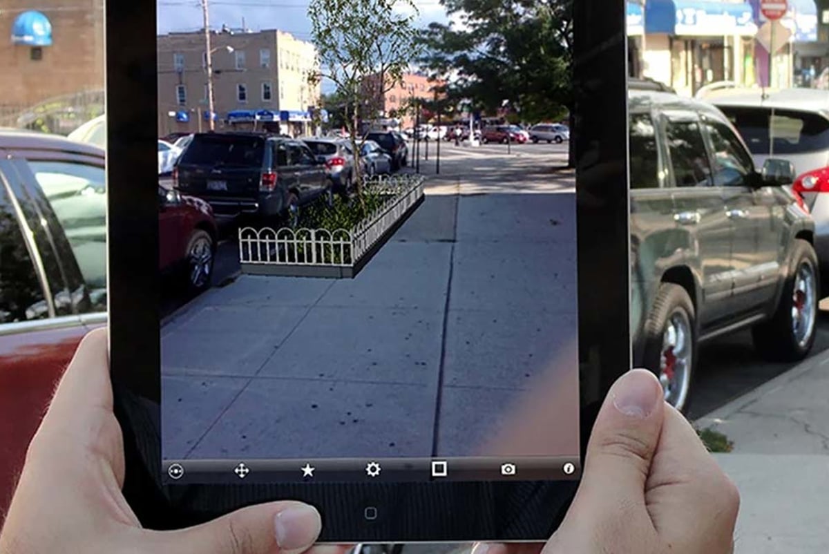 Using augmented reality to imagine where shrubs could be placed