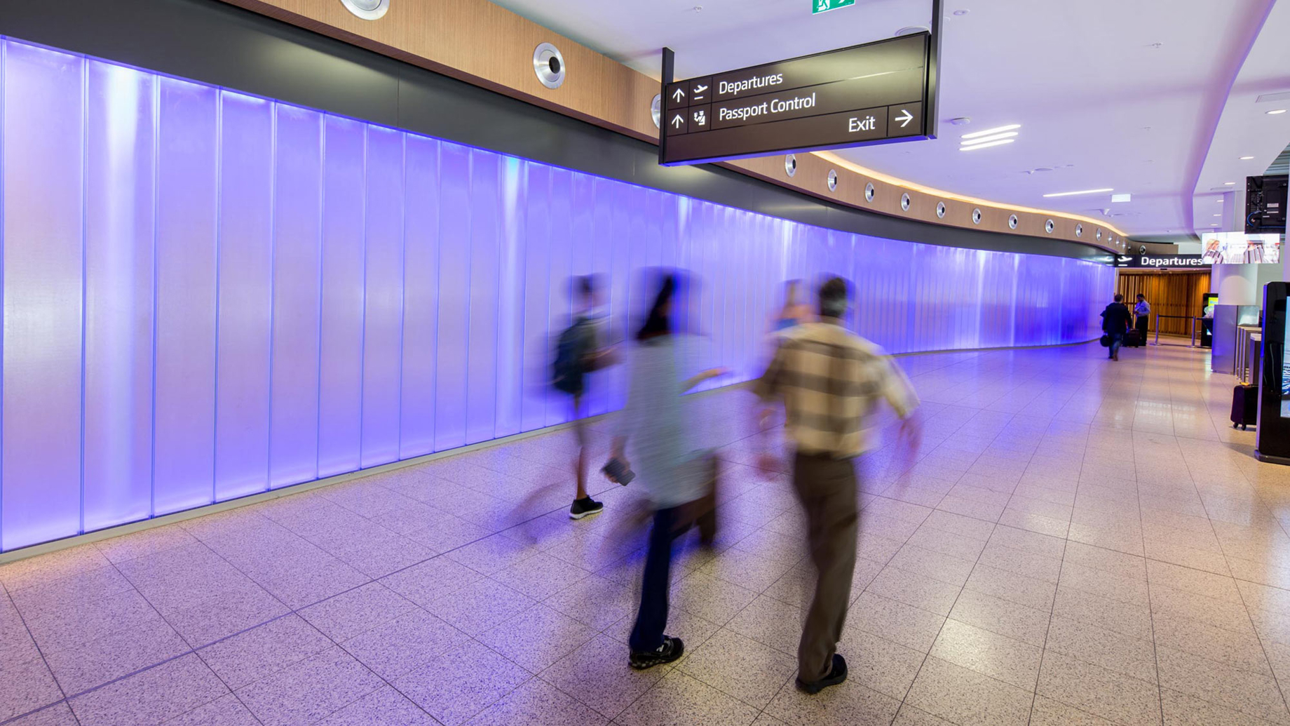 Inside Terminal 1 international departure terminal