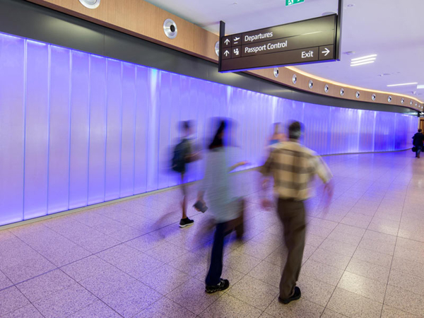 Inside Terminal 1 international departure terminal