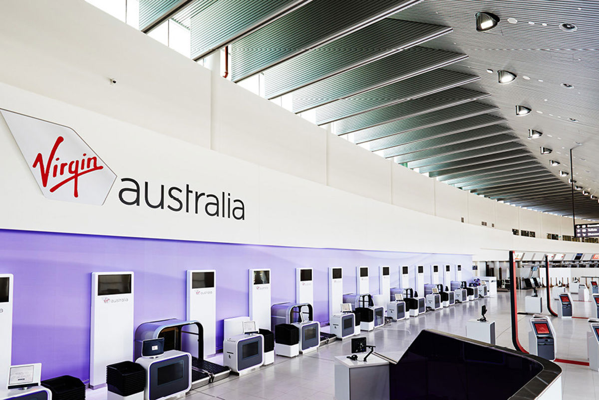 Virgin Australia checkin desks at Perth Airport Terminal 1