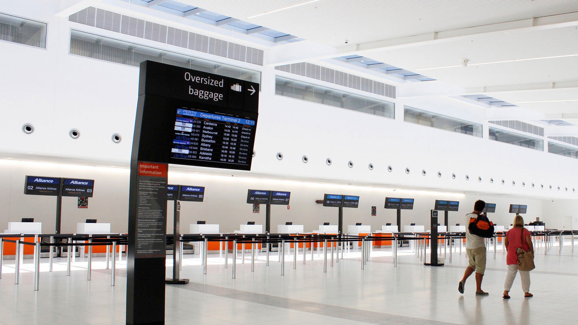 Inside Perth Airport's Terminal 2