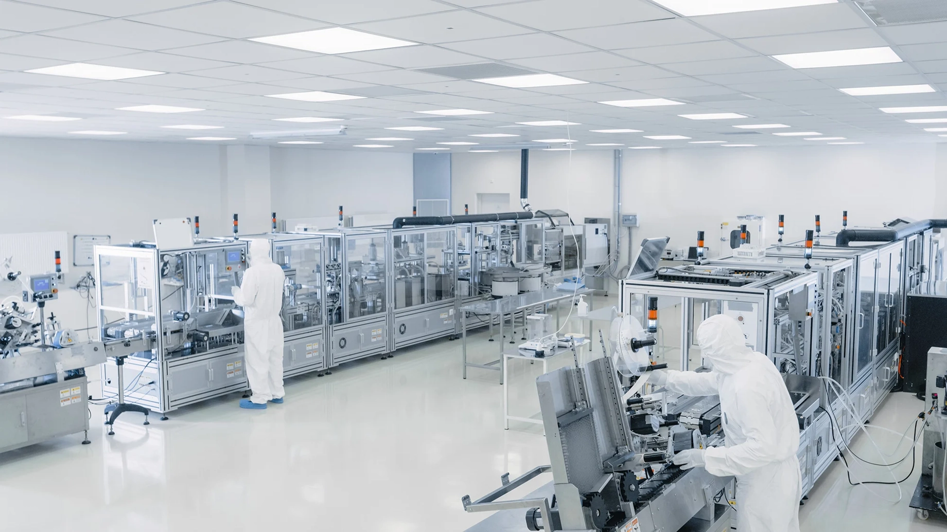 Inside a pharmaceutical production facility