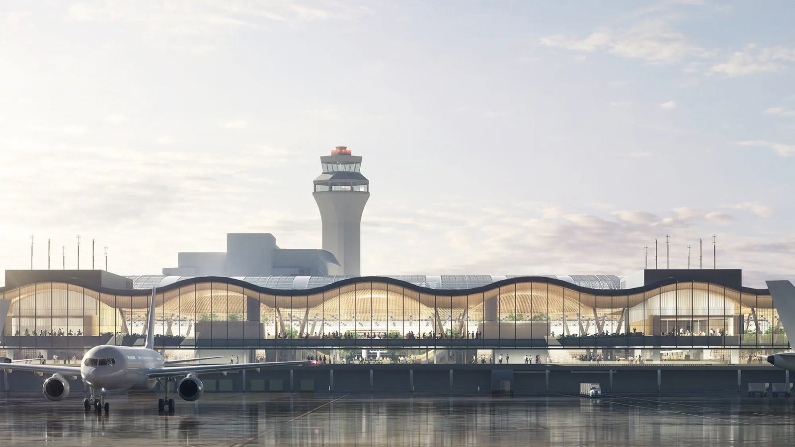 External CGI of the new airport