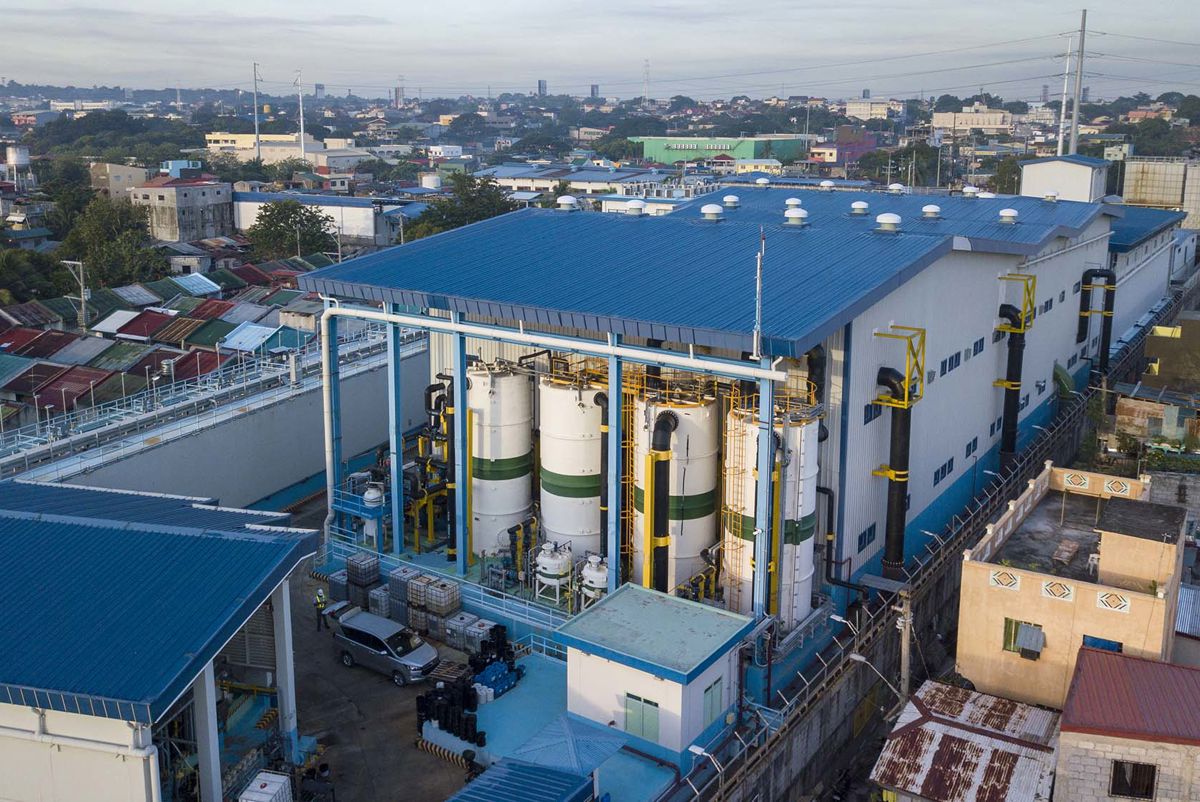 Aerial view of Putatan Water Treatment Plant 2. Credit: Photosynthesis Inc.