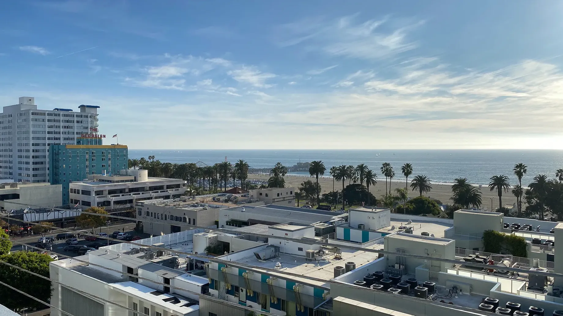 Aerial view of Santa Monica