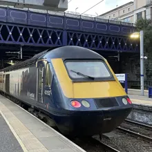 Scotrail train on platform