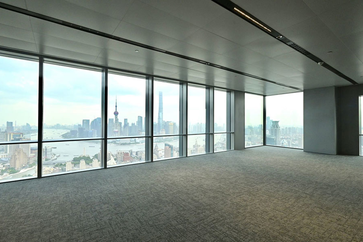 Internal view of column free office space