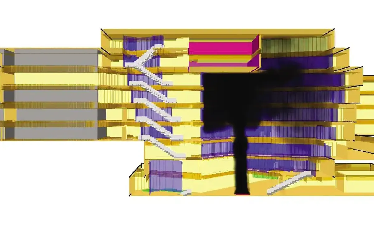 Fire safety modelling diagram for Shenzhen Ping An International Finance Centre (IFC) 