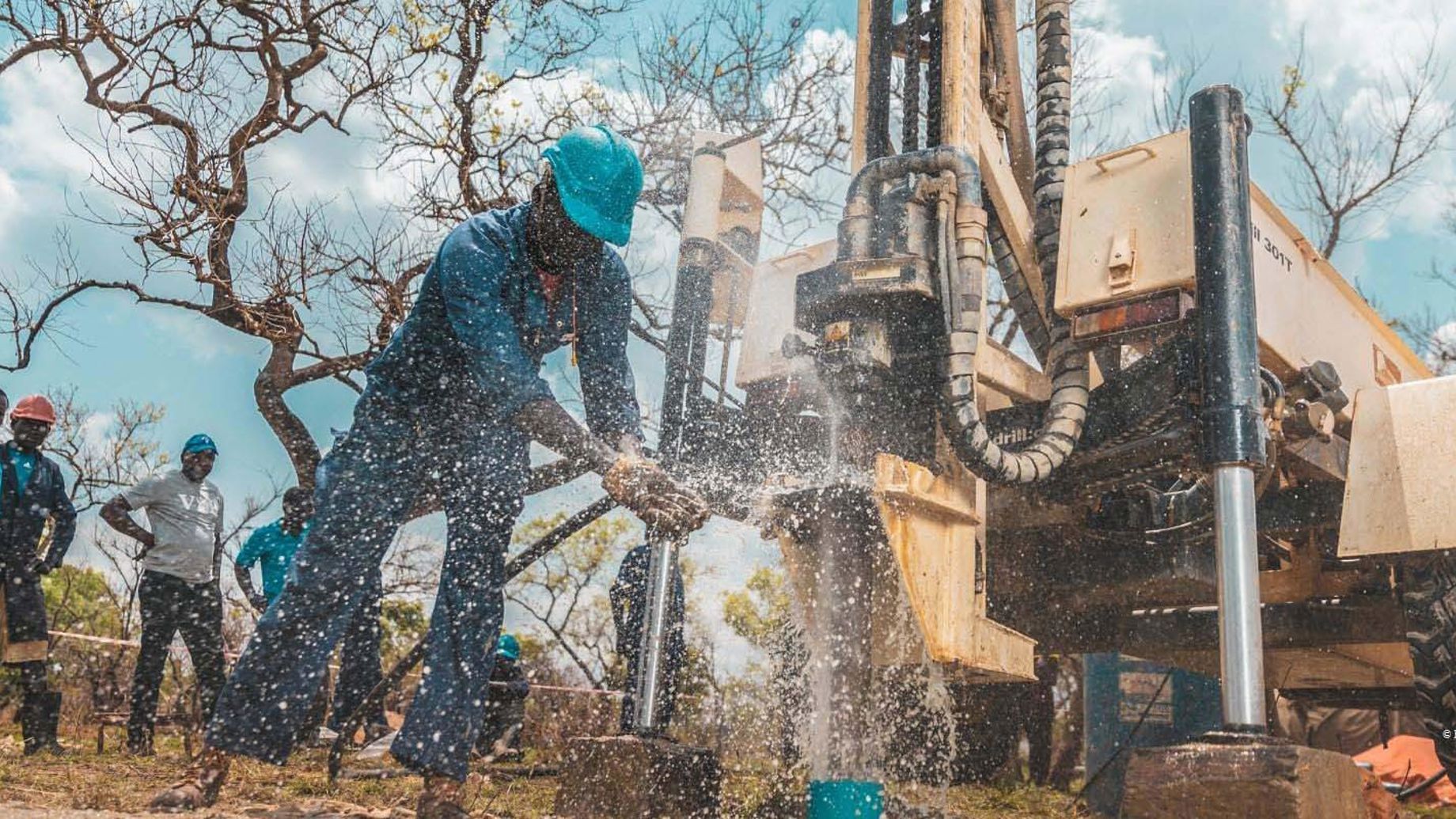 Drilling for water in Uganda as part of the Smart Water project