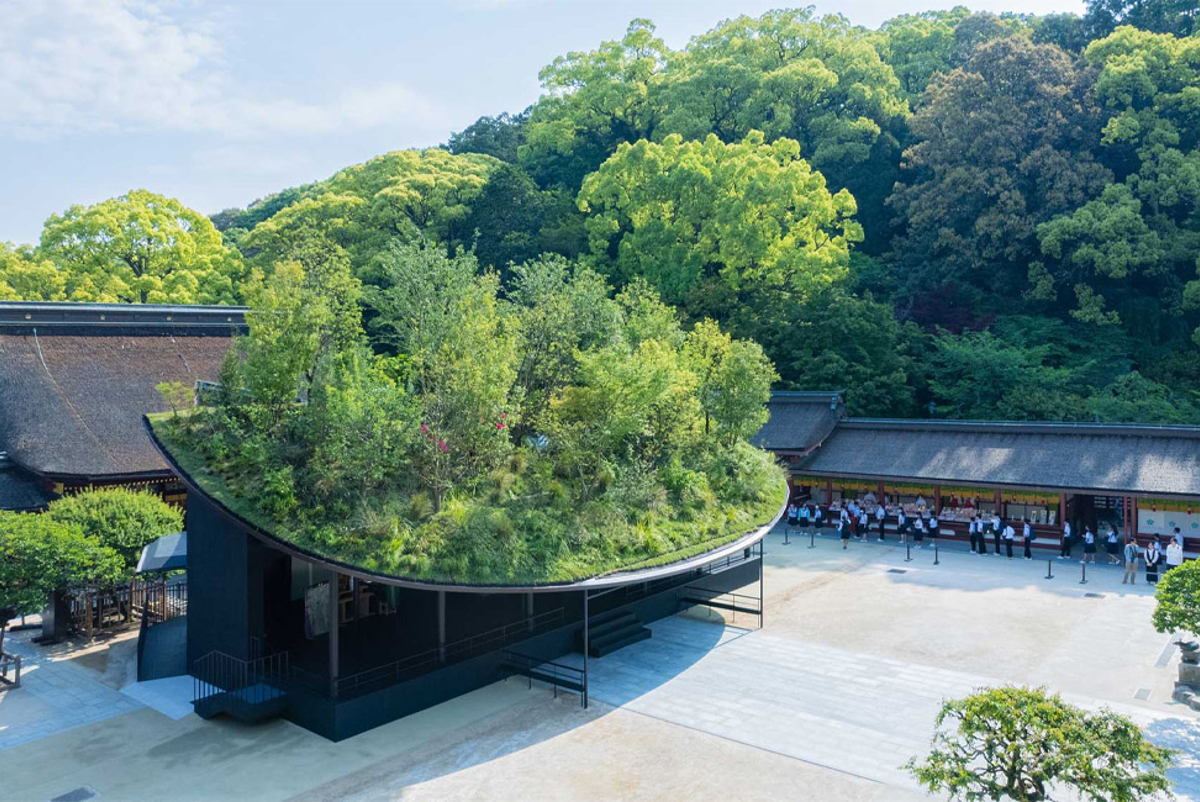 Temporary hall for Dazaifu Tenmangu. Credit: Masaki Iwata+Sou Fujimoto Architects