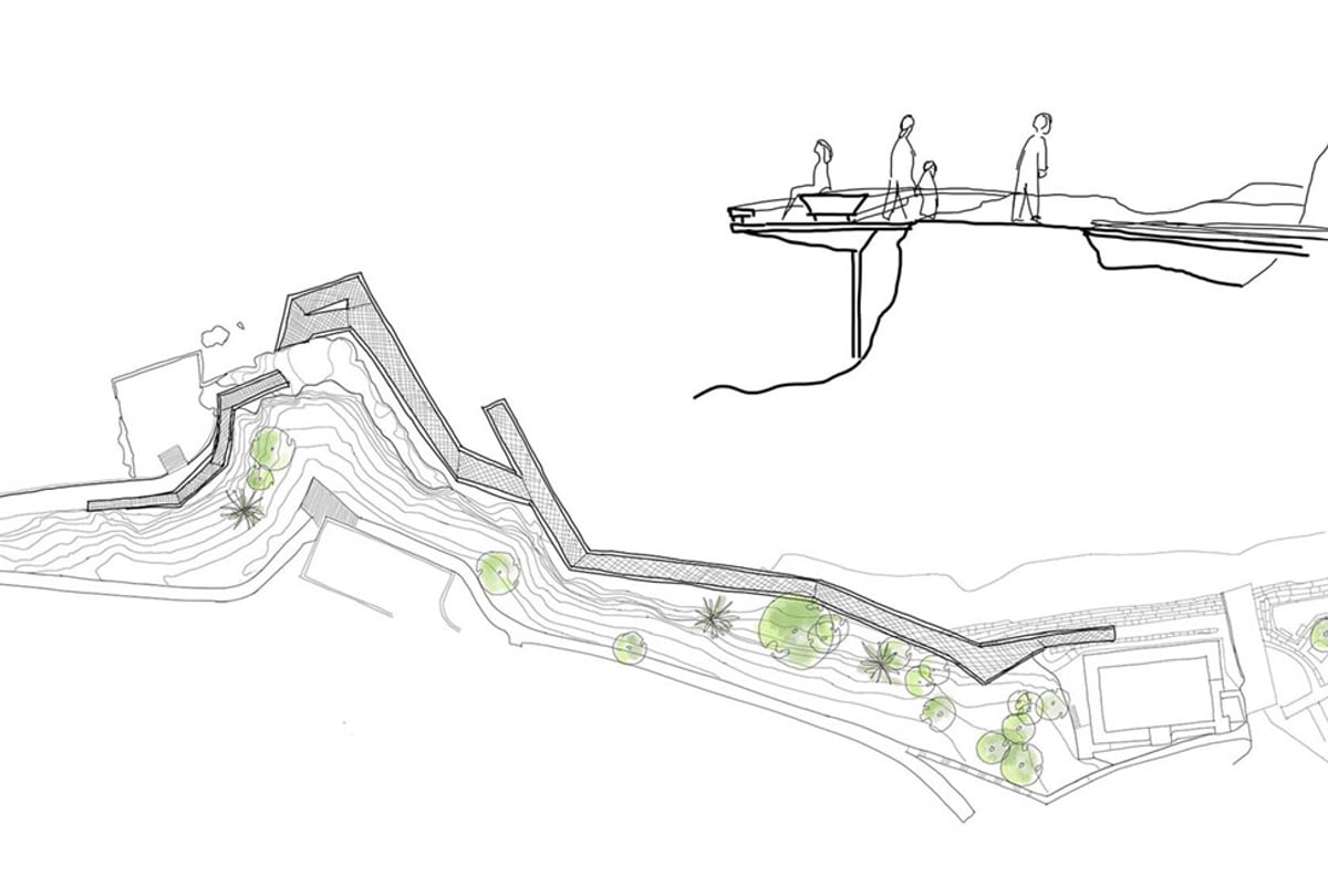 Concept sketch of the boardwalk