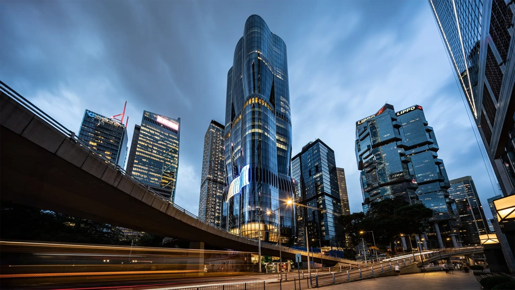 The Henderson building among the Hong Kong CBD