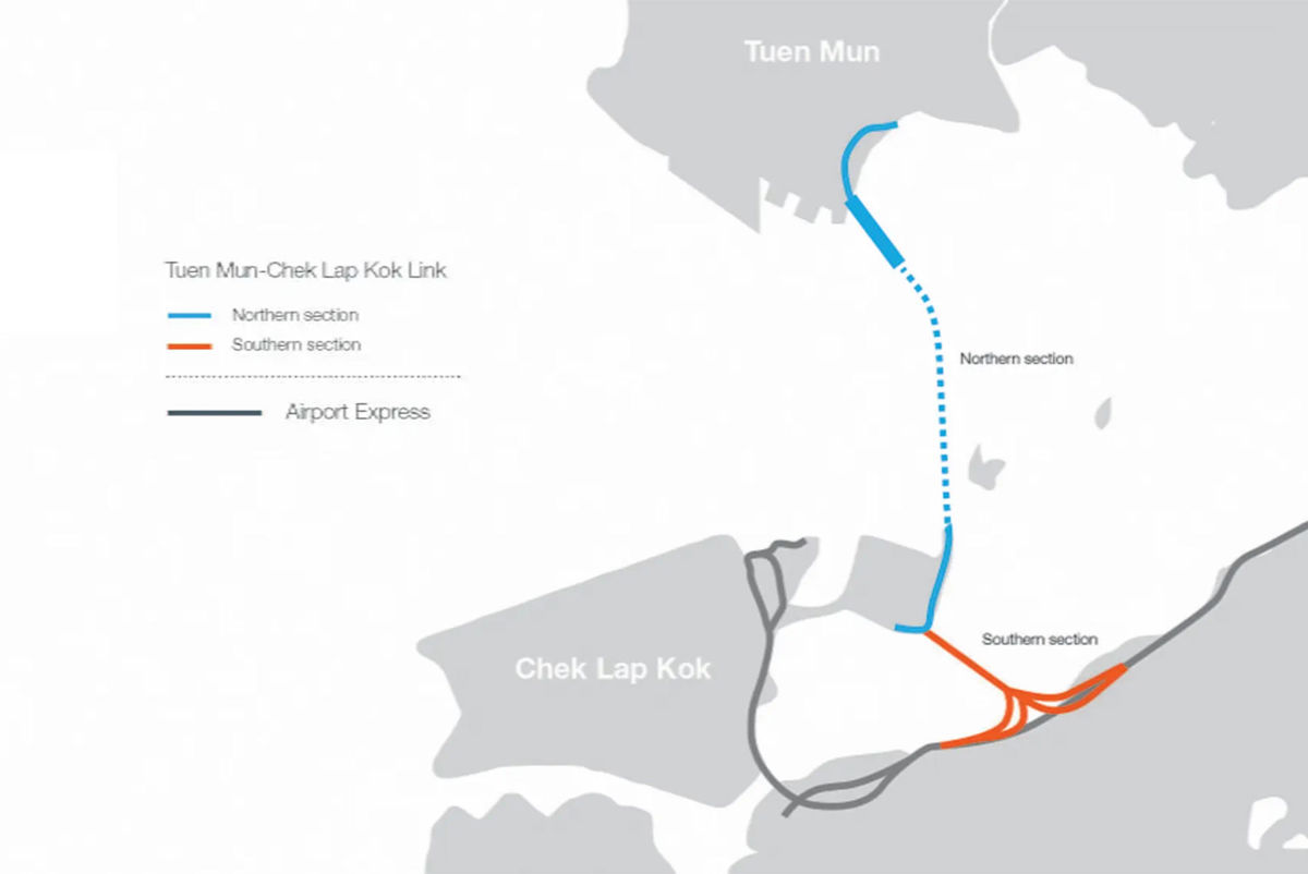 Tuen Mun Chek Lap Kok link map