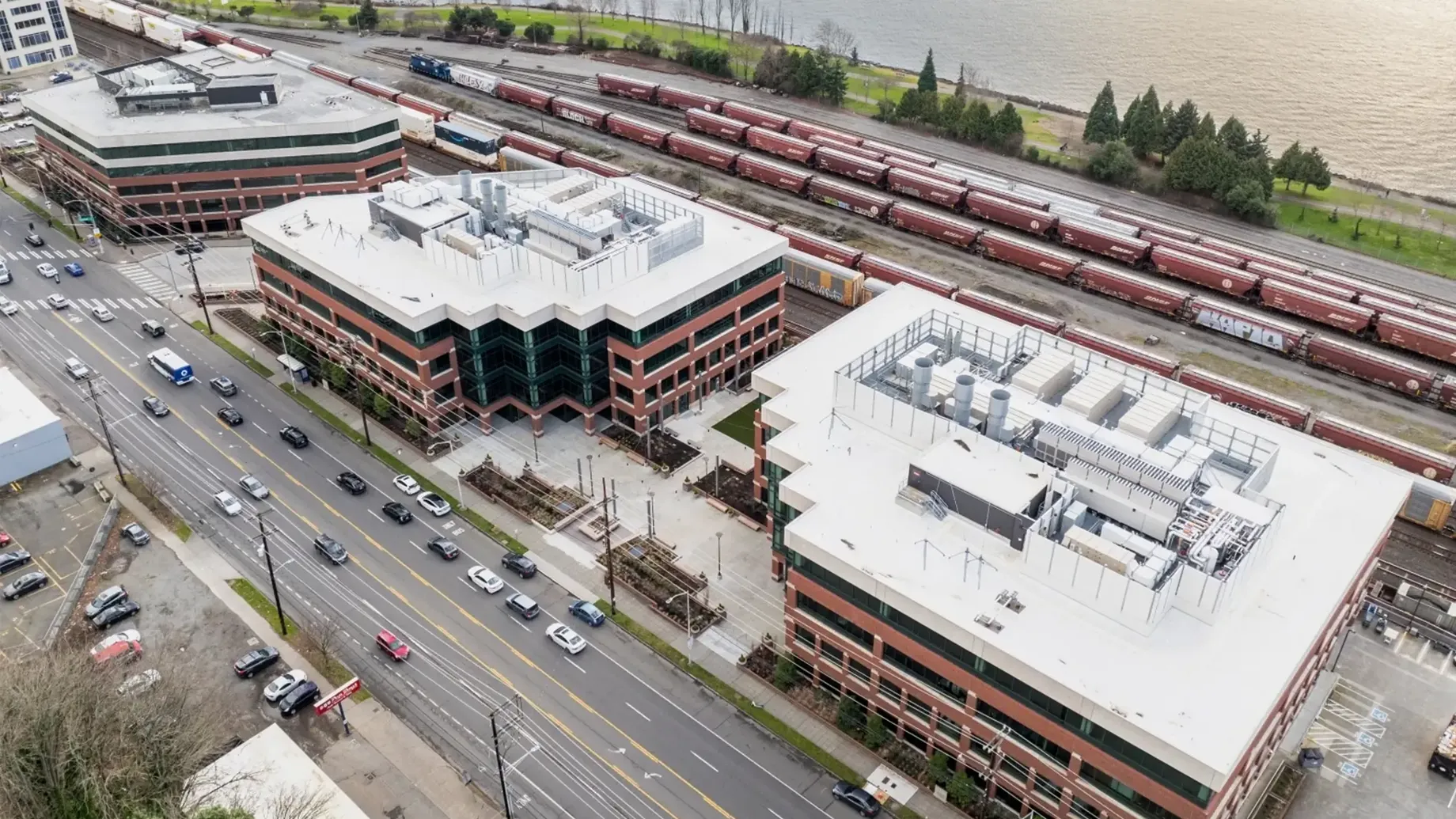 Aerial view of Unison Elliott Bay