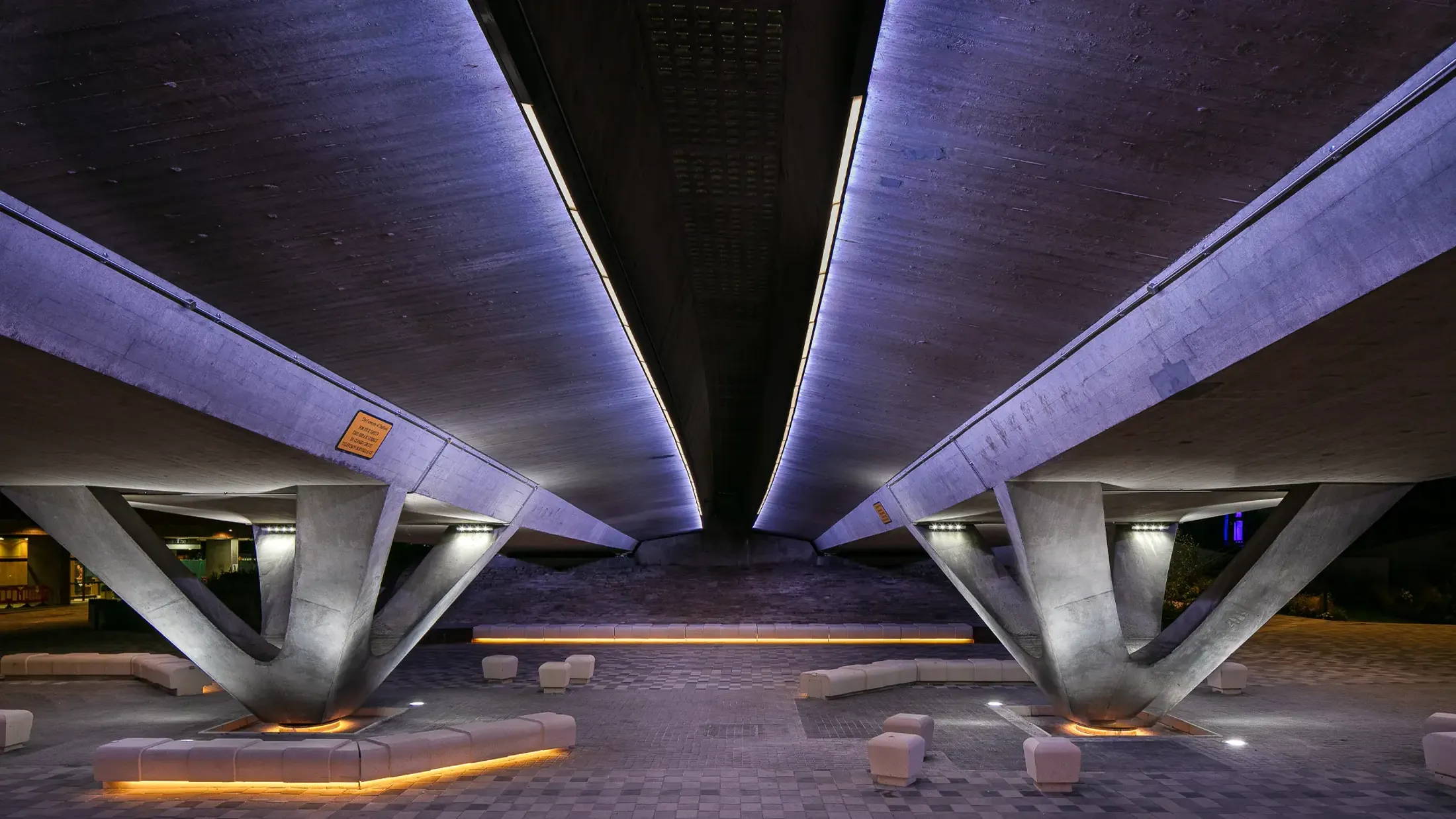 University of Sheffield Concourse white lighting scheme