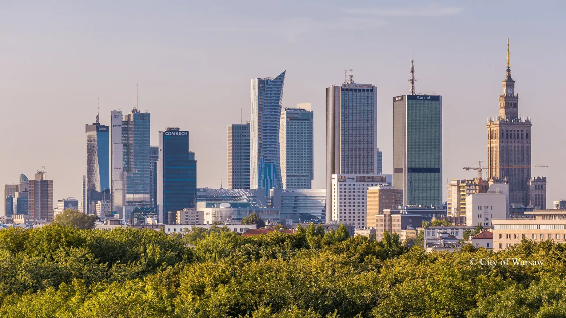 View of the city of Warsaw