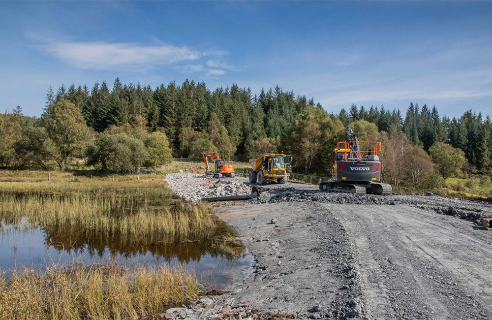 Work on the Gwydir reservoir restorations in Wales