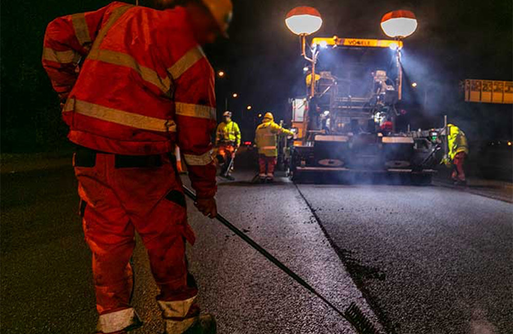 Repairing a road in Ireland