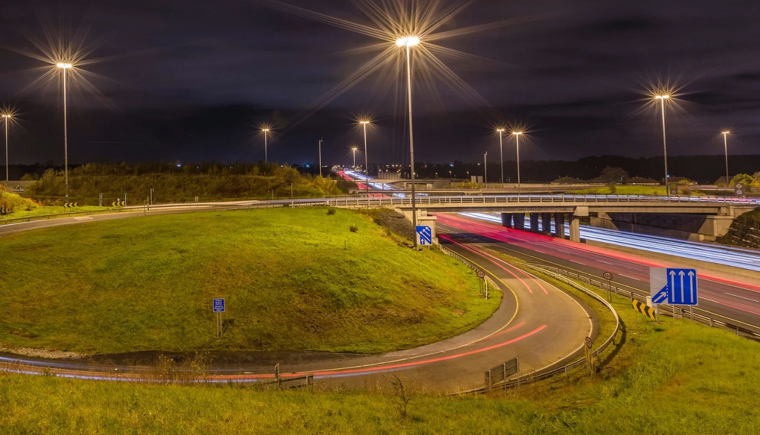 M50 motorway at night