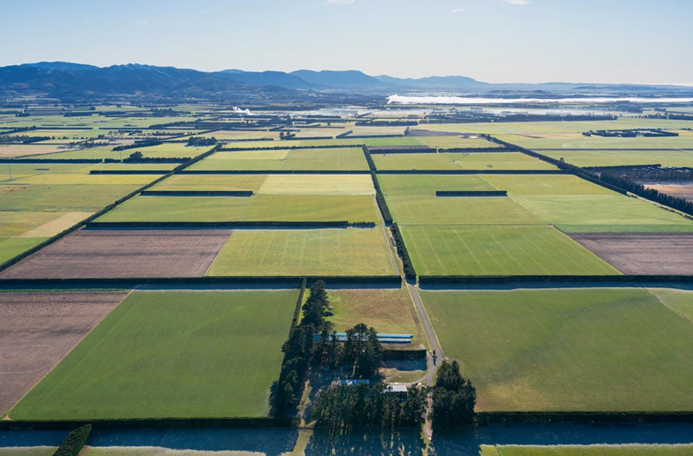 Farming landscape seen from the air