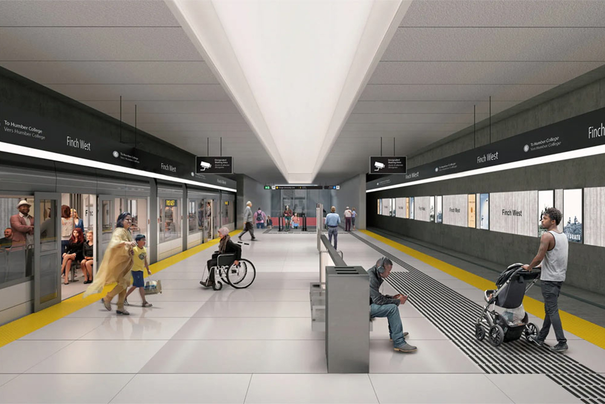 CGI of Finch West station