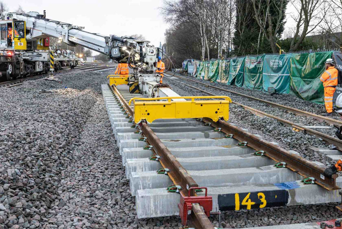 Work underway on a rail improvement scheme