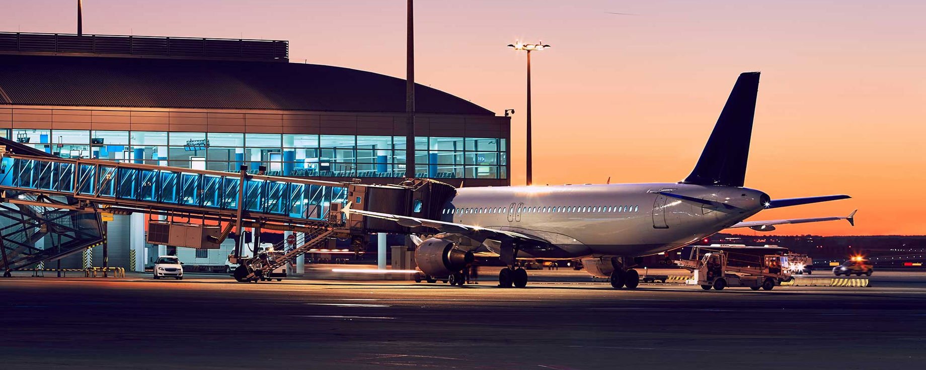 Airplane at a terminal