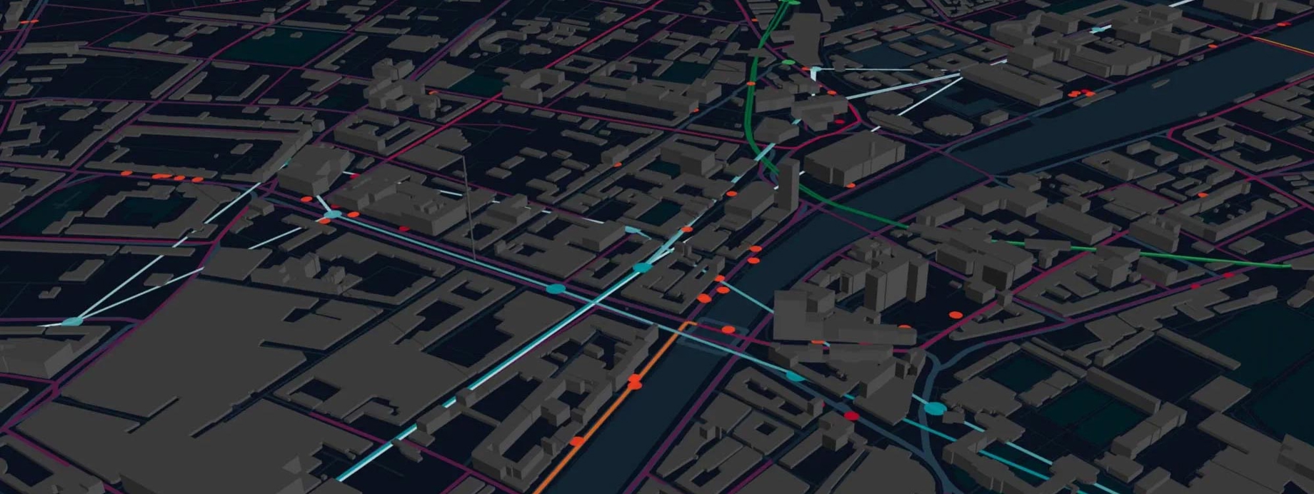 Digital model of transport system in a city
