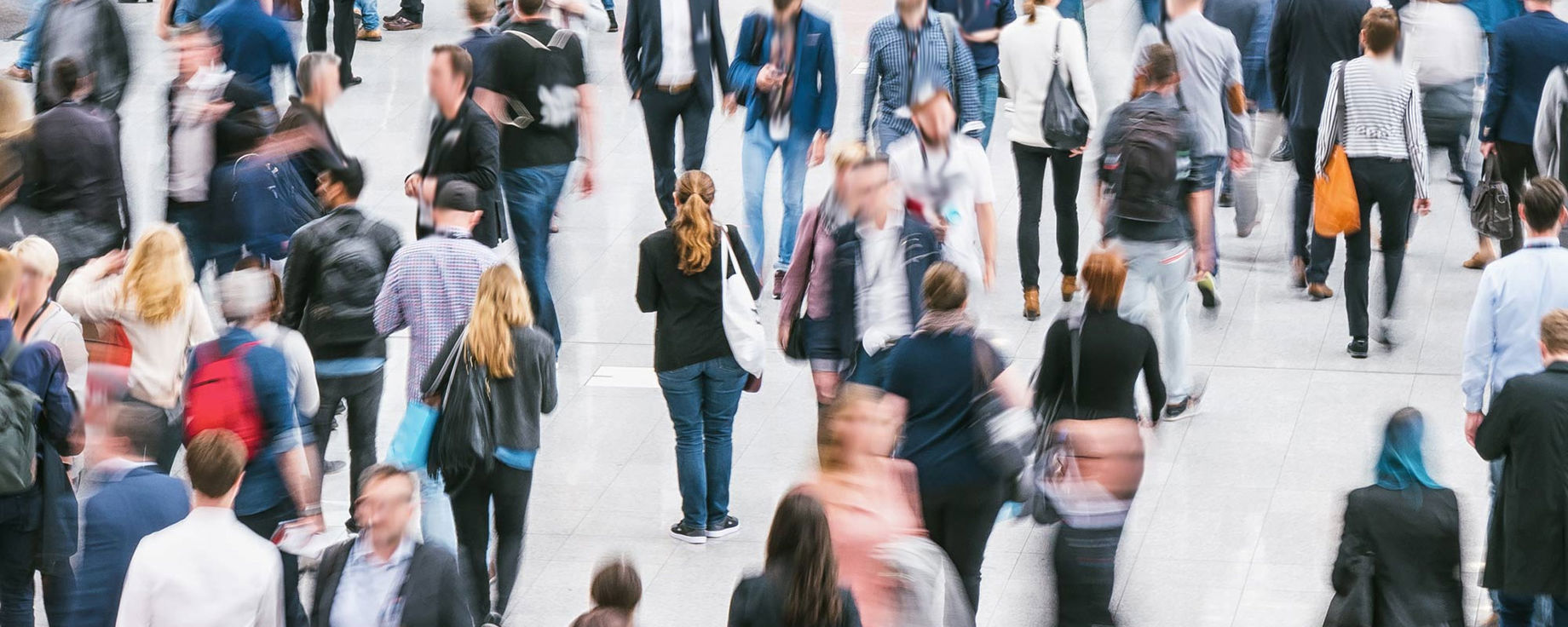 People moving around in the built environment