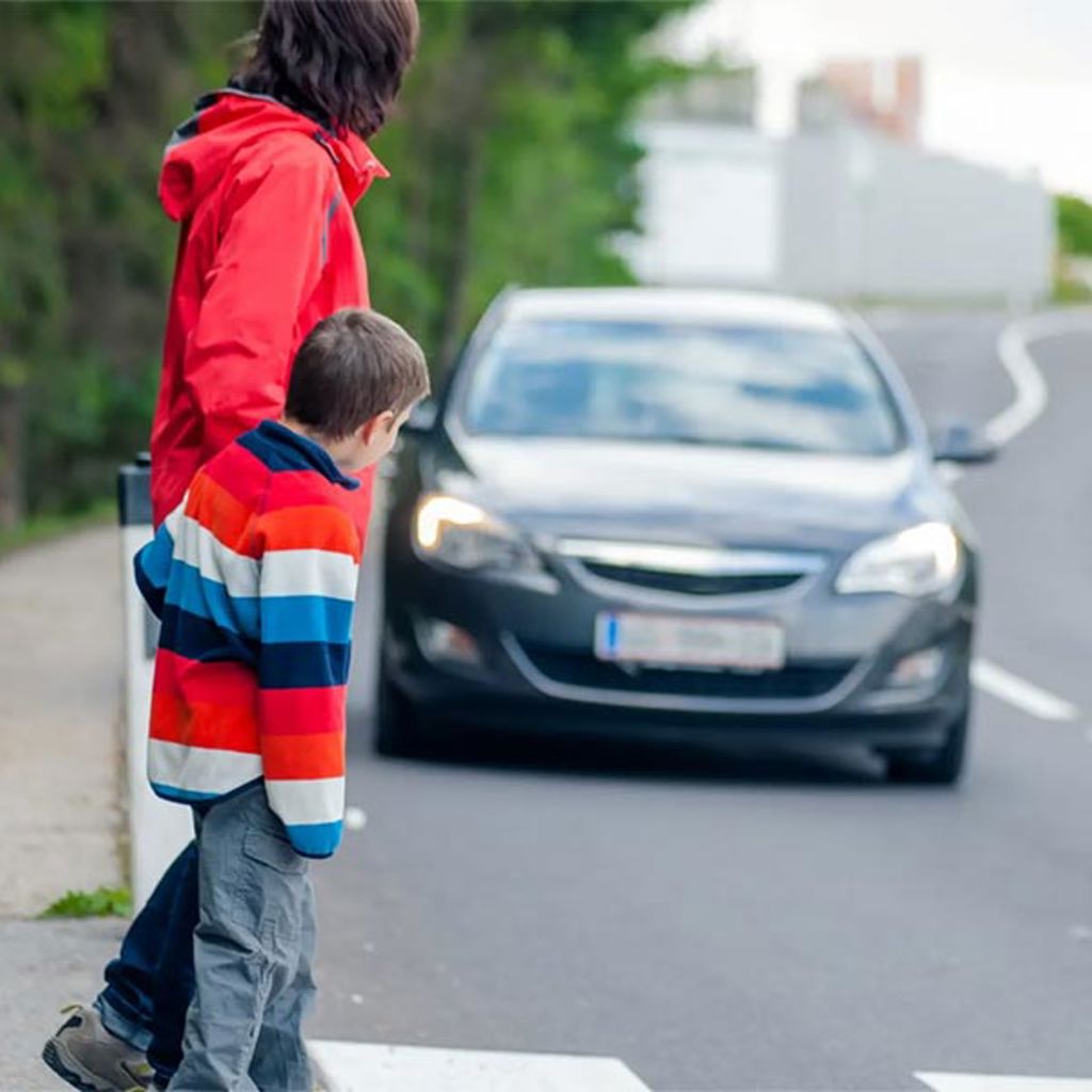 People crossing a road